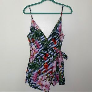 Revolve About us Zara floral striped romper